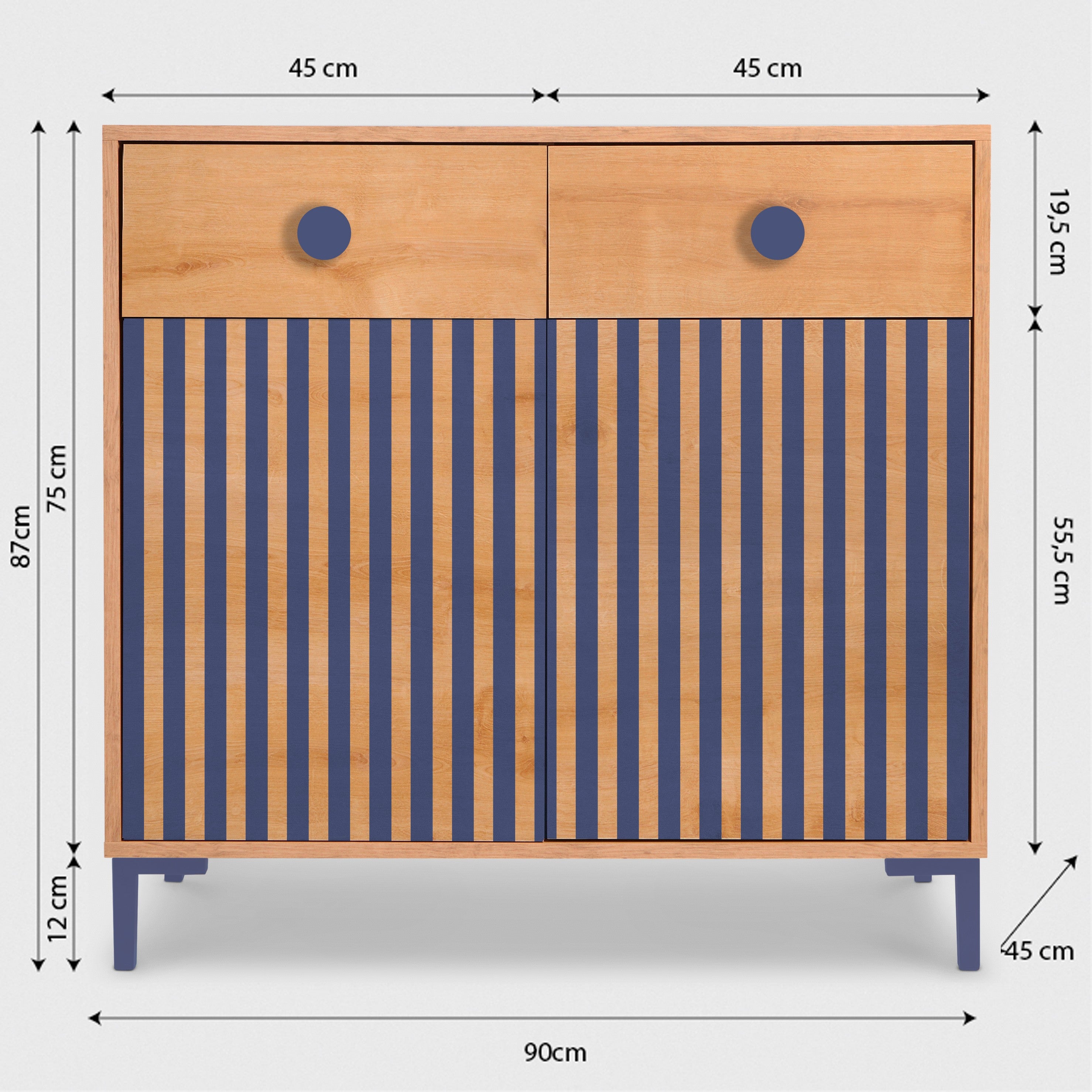 Comoda Alise Roble Pruss Stripes