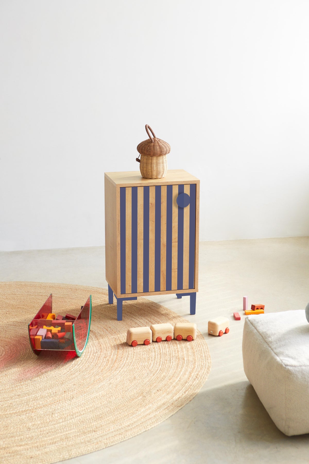 Mesita William Kids Roble Pruss Stripes