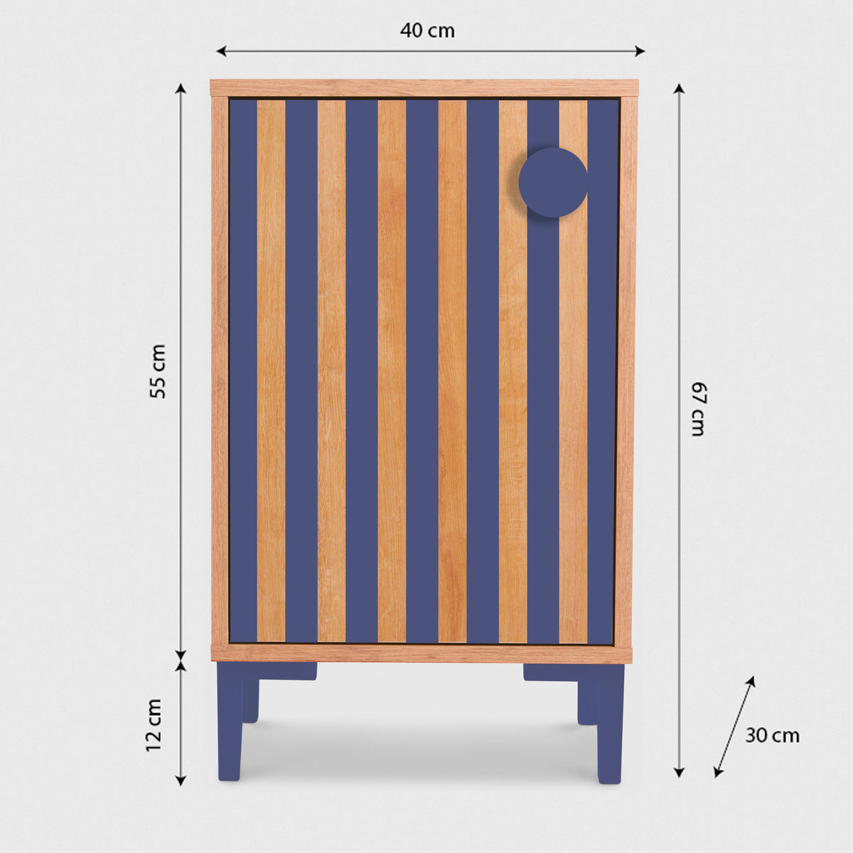 Mesita William Kids Roble Pruss Stripes