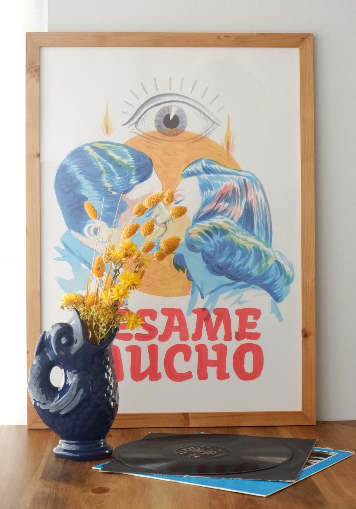 Pez de cerámica Azul Cobalto