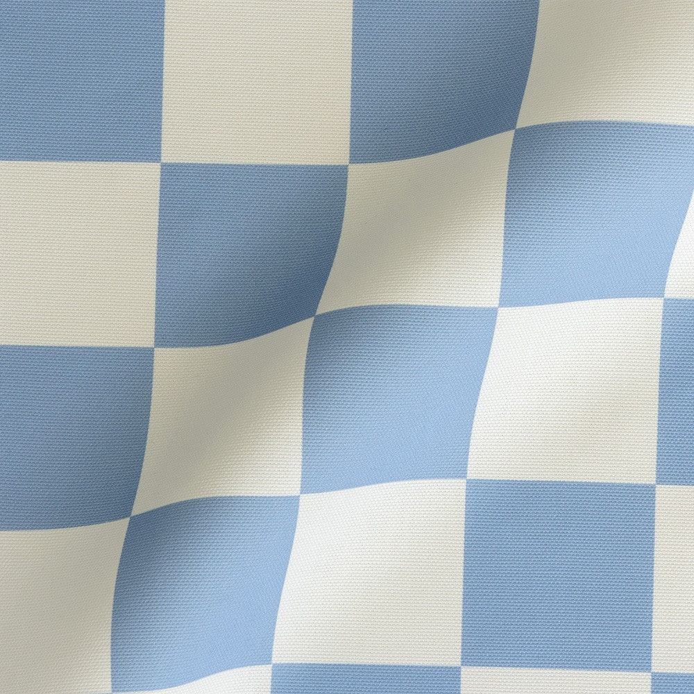 Outdoor Fabric Checkerboard Blue