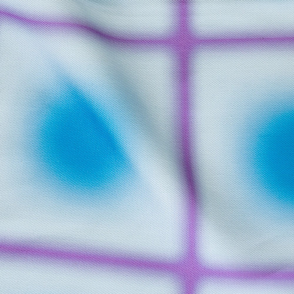 Tissu d'extérieur Lunar Grid Bleu Lilas