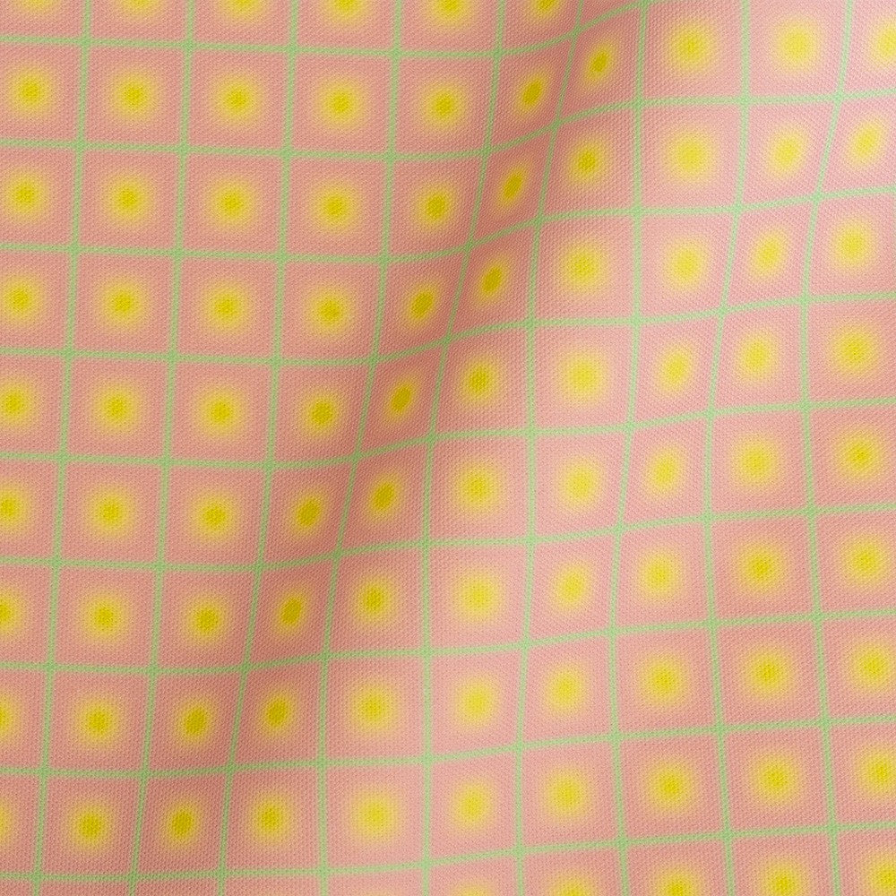Tela outdoor Lunar Grid Pink Yellow