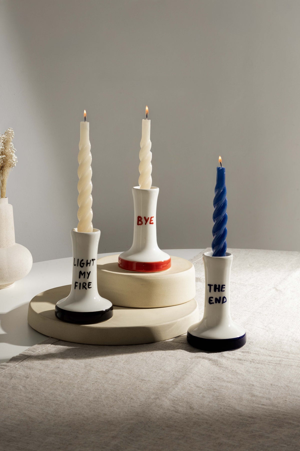 Set 3 Candelabros Ceramica Light my Fire