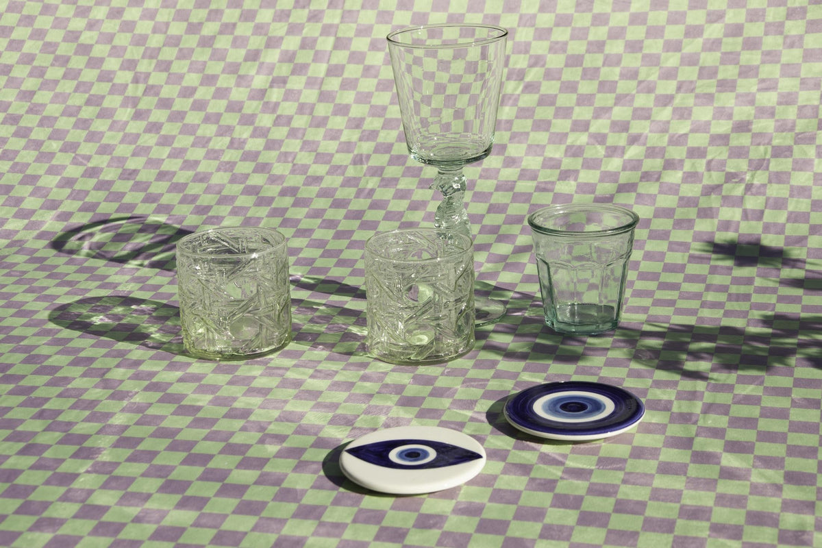 Ensemble de 2 sous-verres en céramique (yeux)