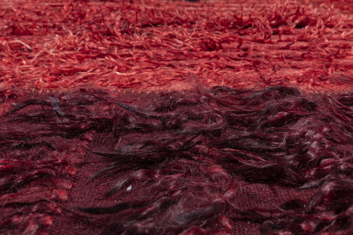 Alfombra Vintage Filikli 100% Lana Roja y Negra