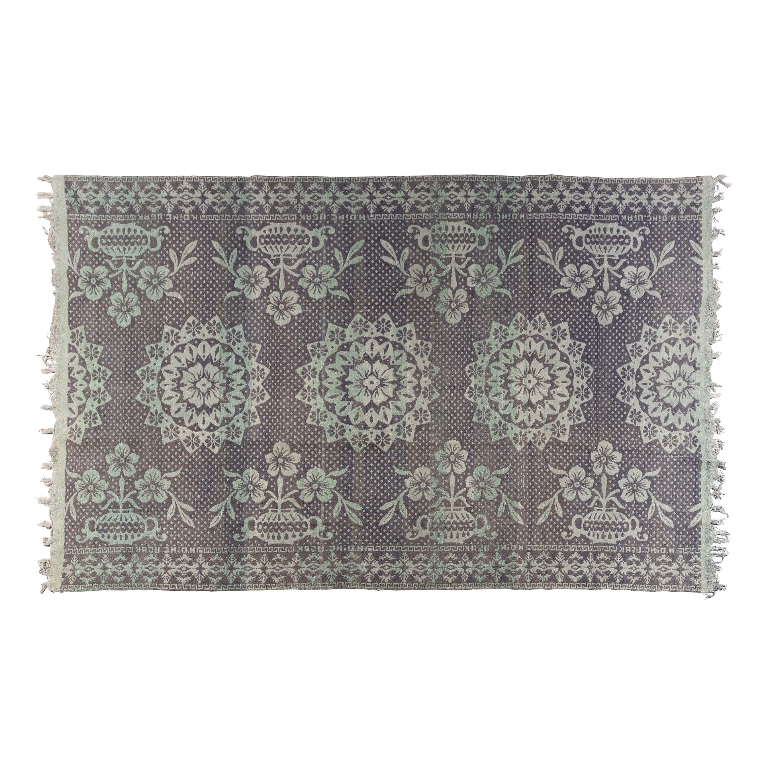 Tapis réversible antique Abraj vert