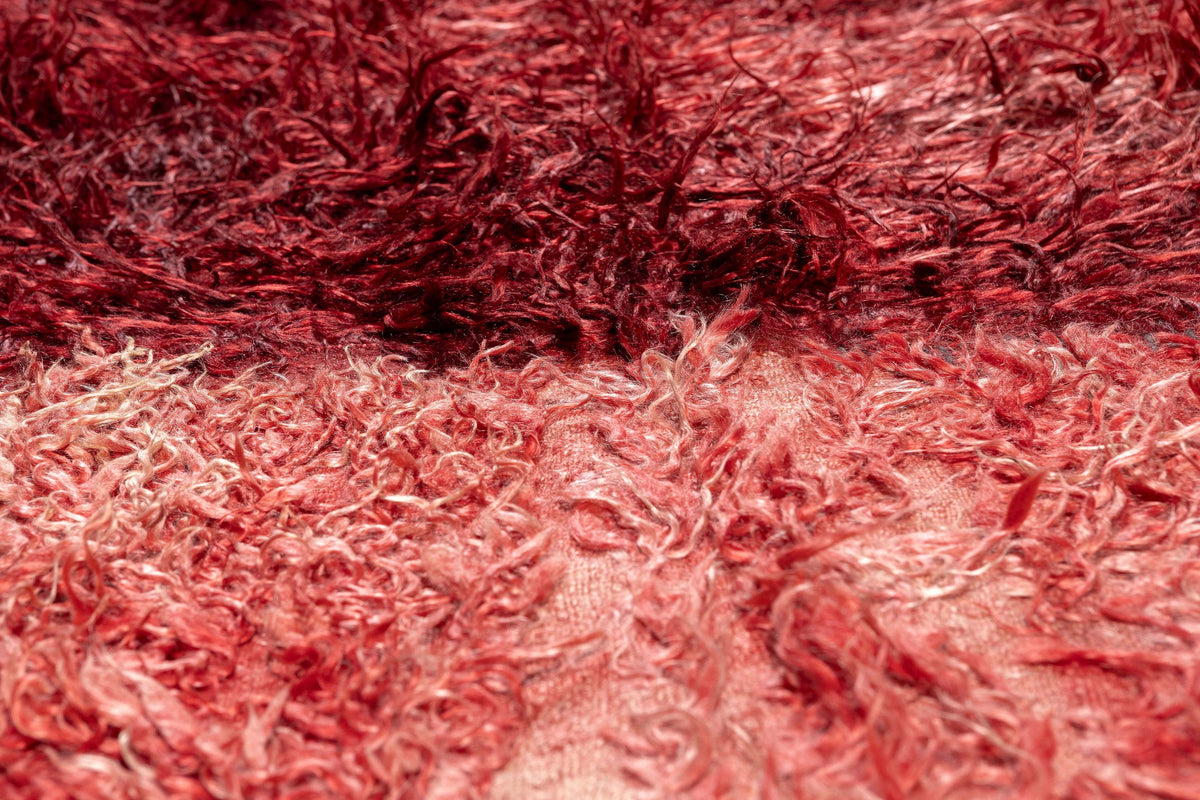 Alfombra Filikli 100% Lana Roja Patchwork