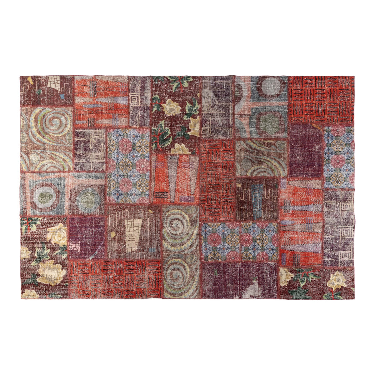 Alfombra Patchwork Lana Turquia Antigua