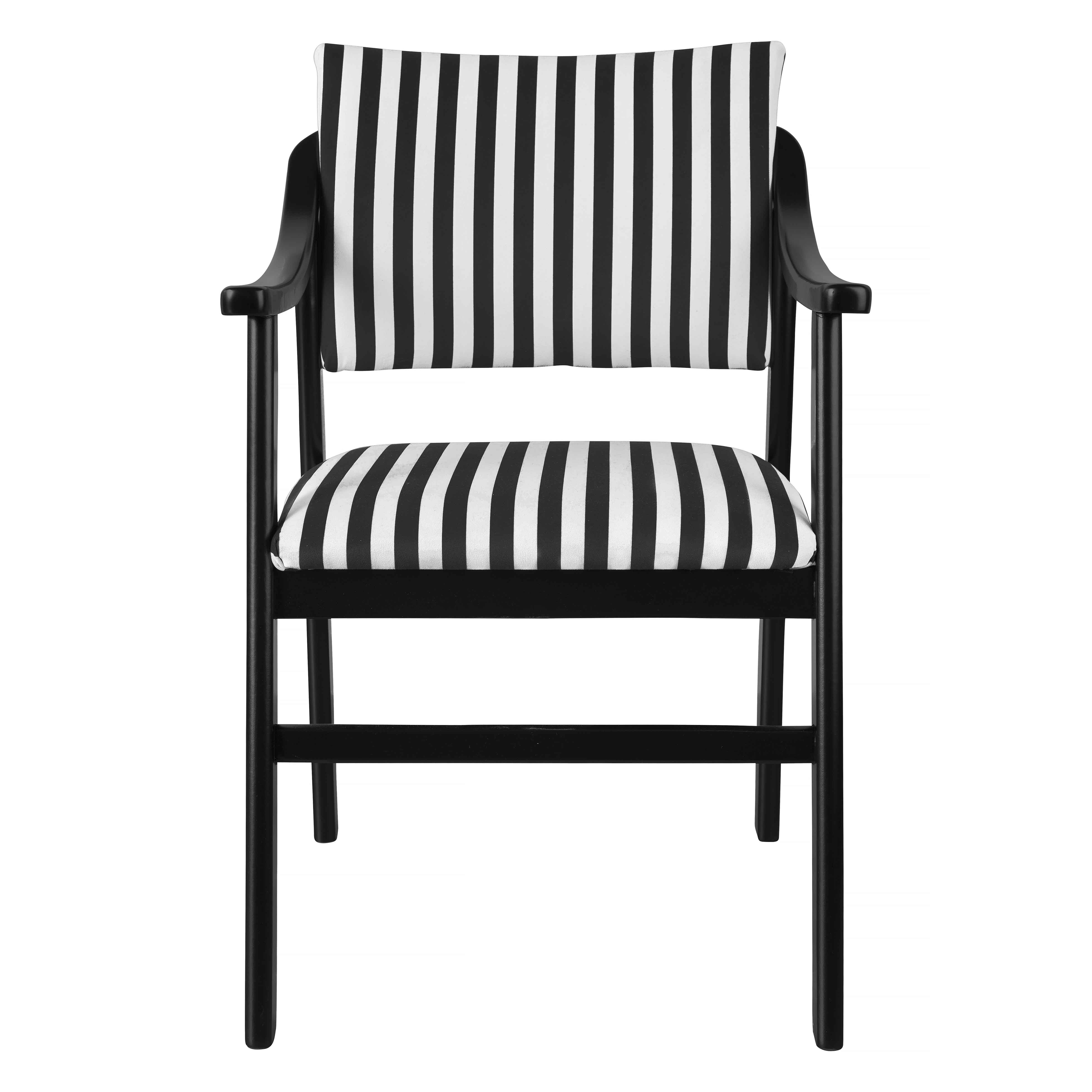 Silla Reposabrazos Etienne Madera Haya Black and White