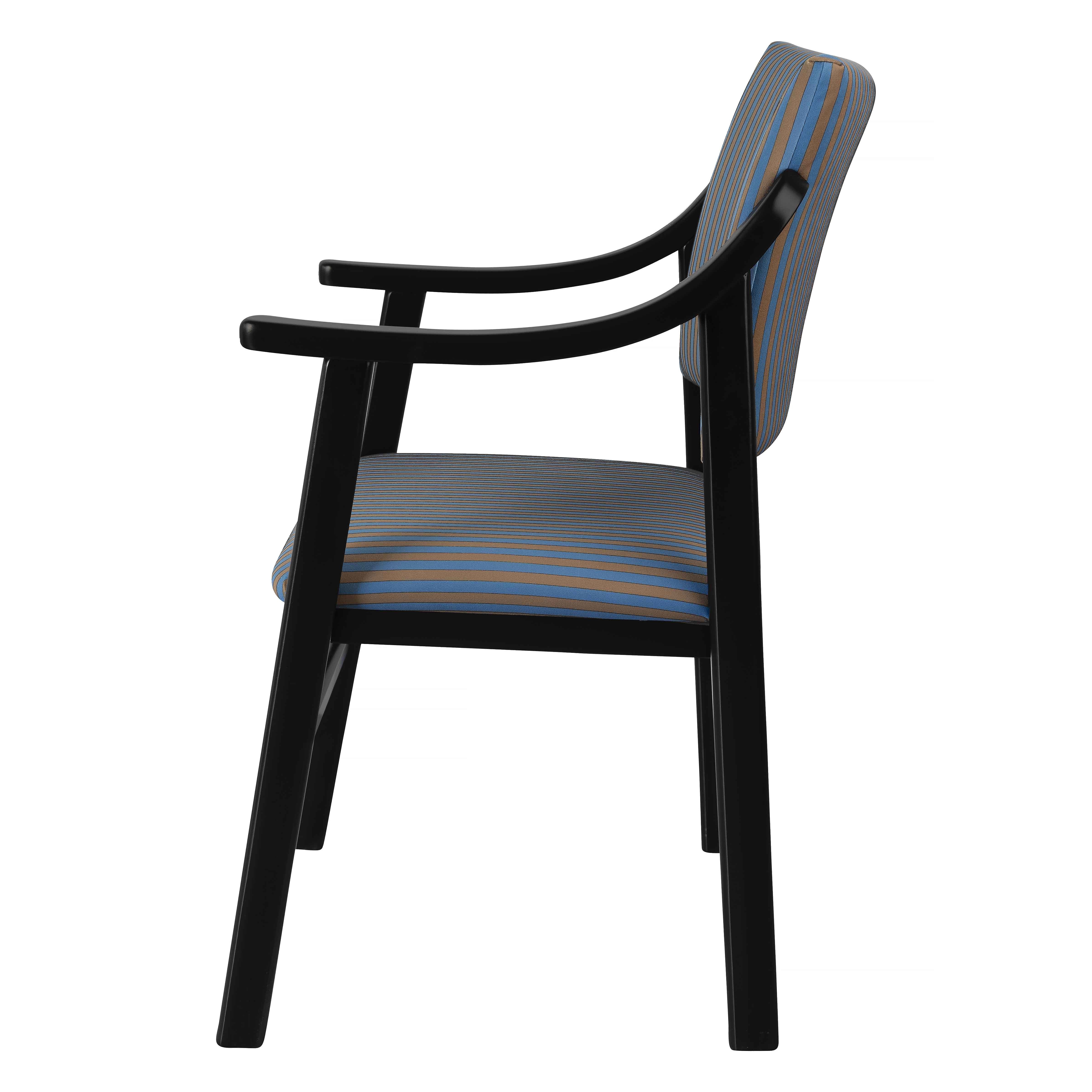 Chair armrests Etienne Madera Haya Blue & Brown