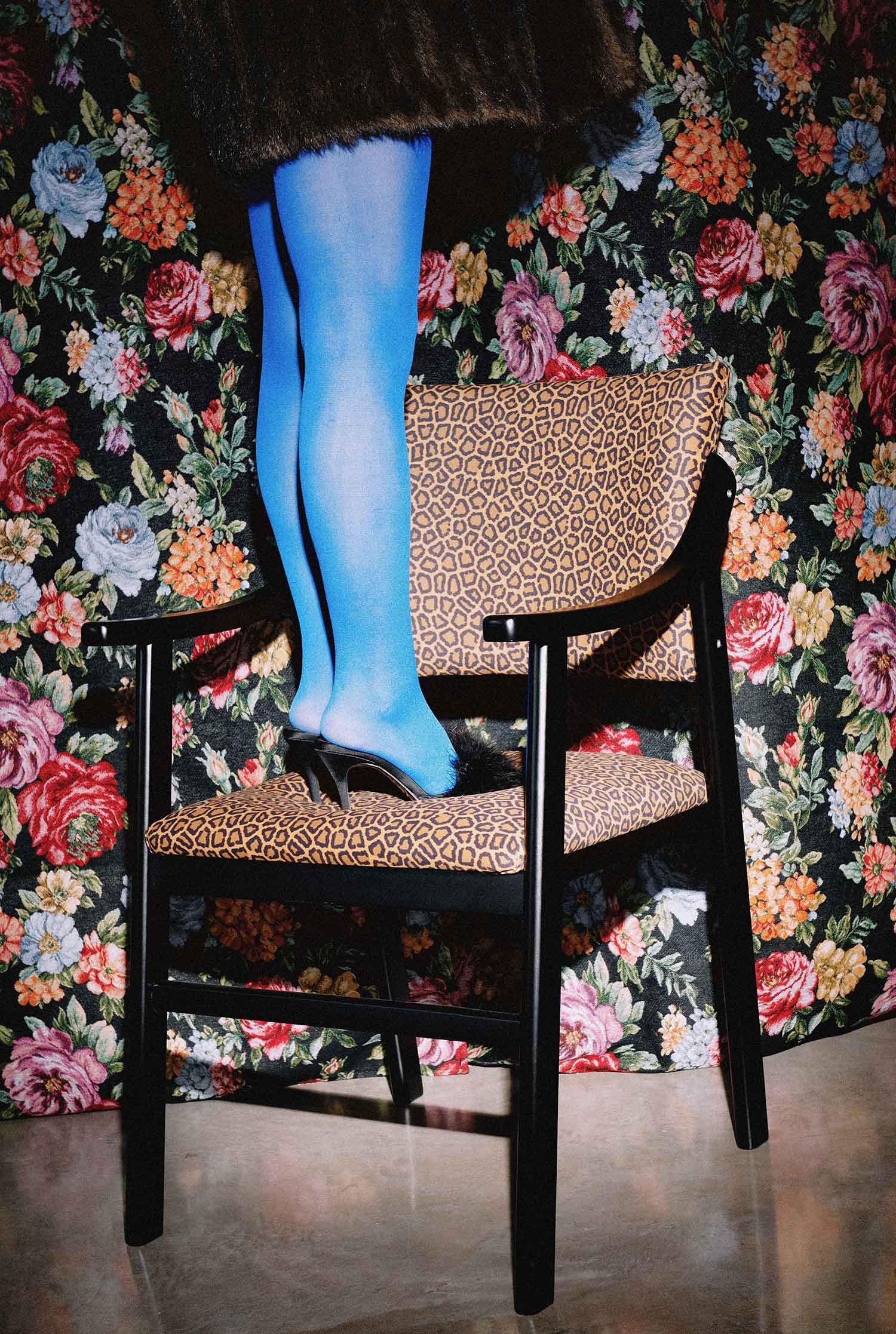 Etienne Beech Wood Leopard Armrest Chair
