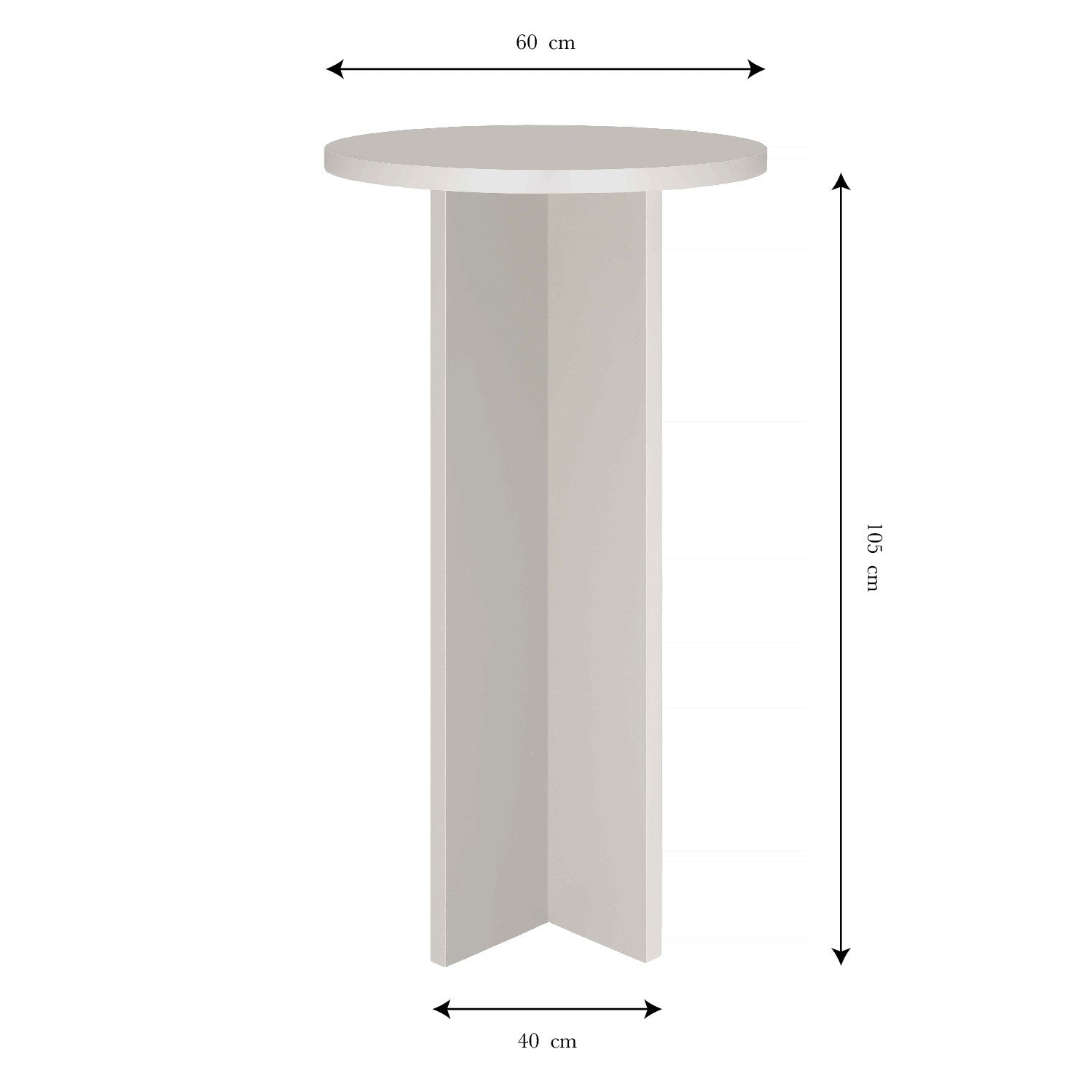 High Round Table Chin Chin Taupe 60