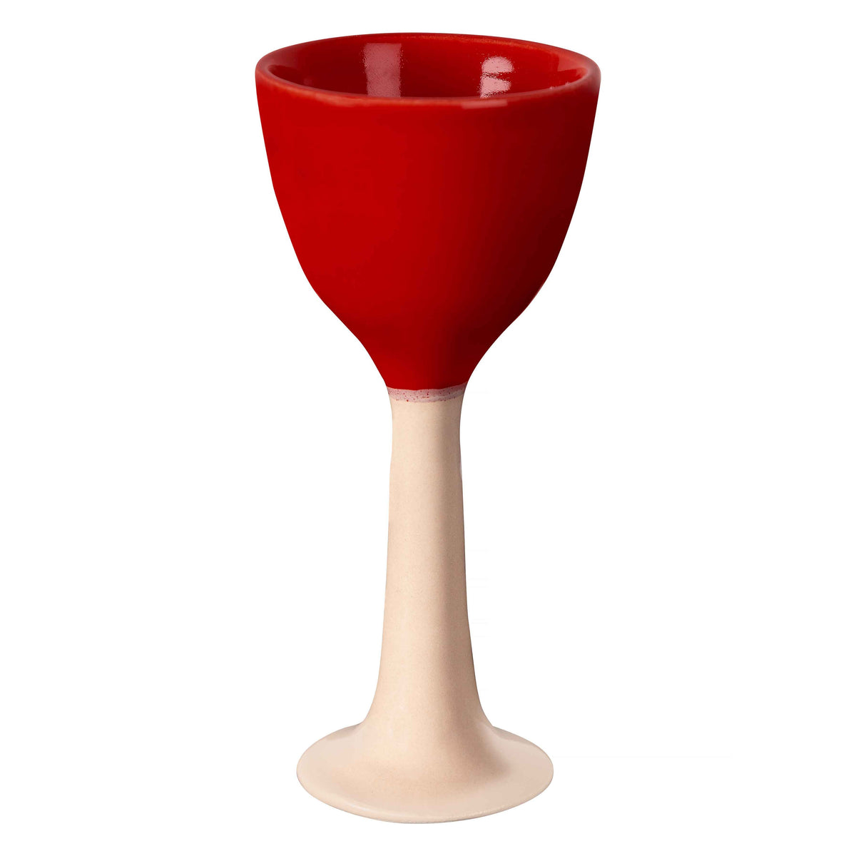 Copa de Vino Cerámica Salut  Rojo Rosa
