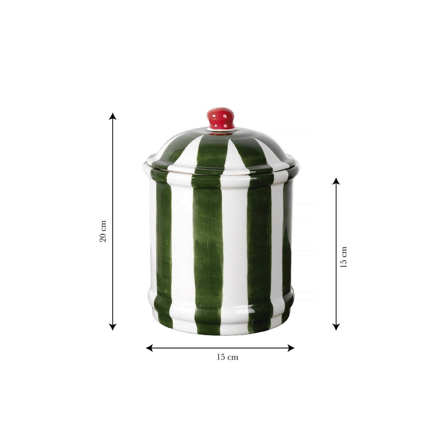 "Bonnie" Green Ceramic Kitchen Canister