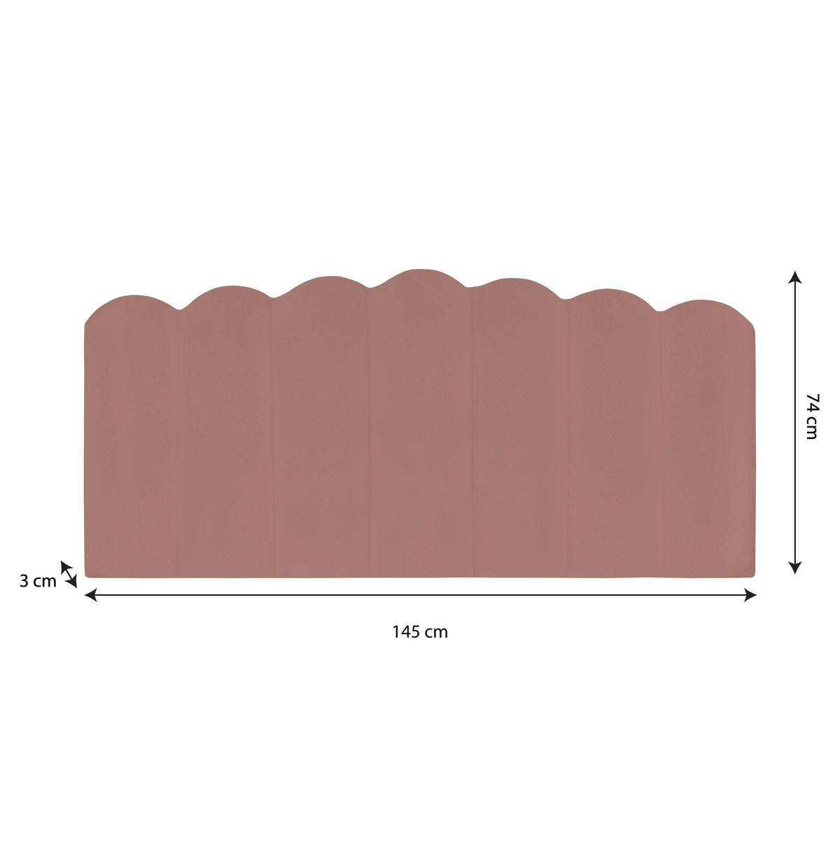 Cabecero Shell 135 Rosa