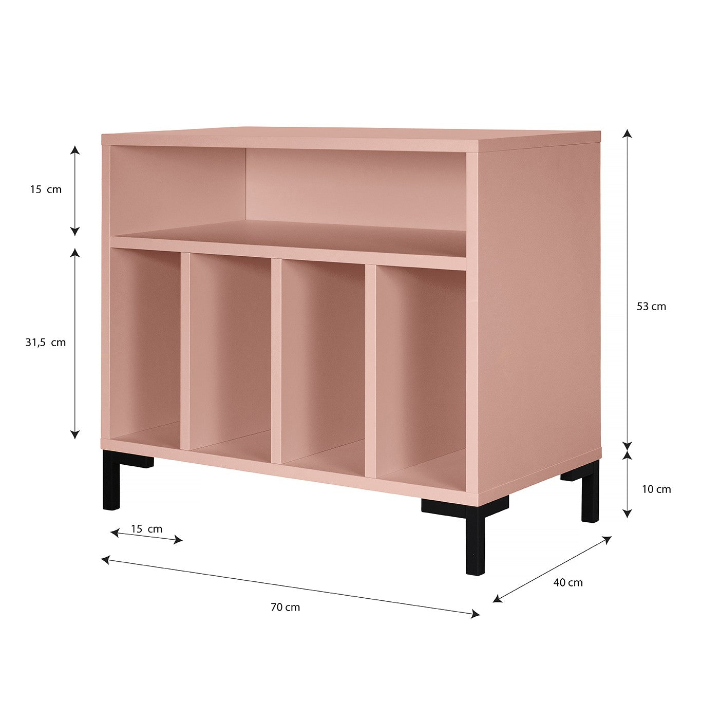 Mueble para Vinilos Rosa