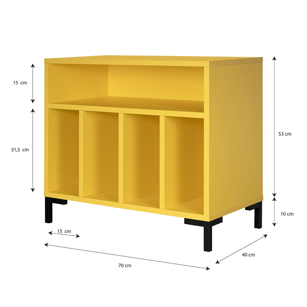 Mueble para vinilos Amarillo