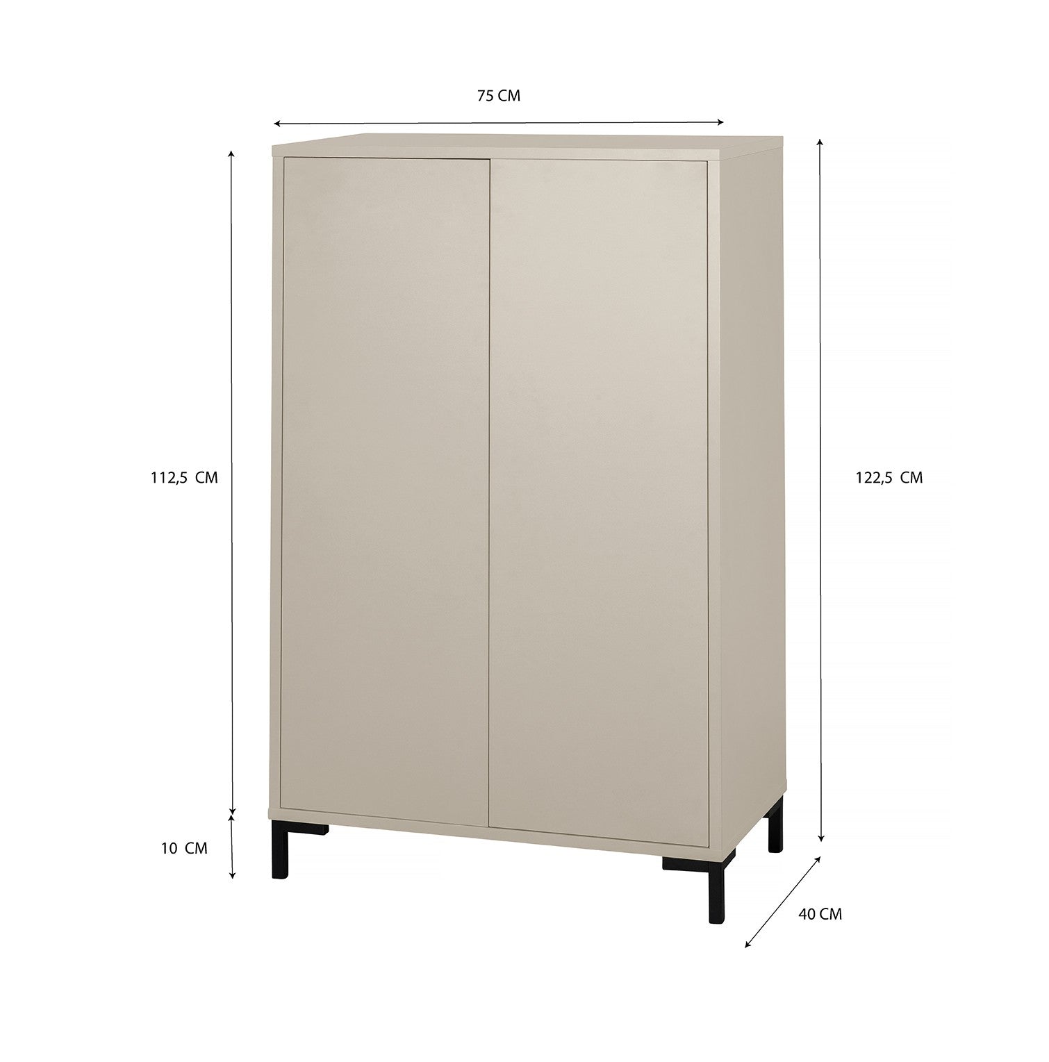 Taupe organizer cabinet