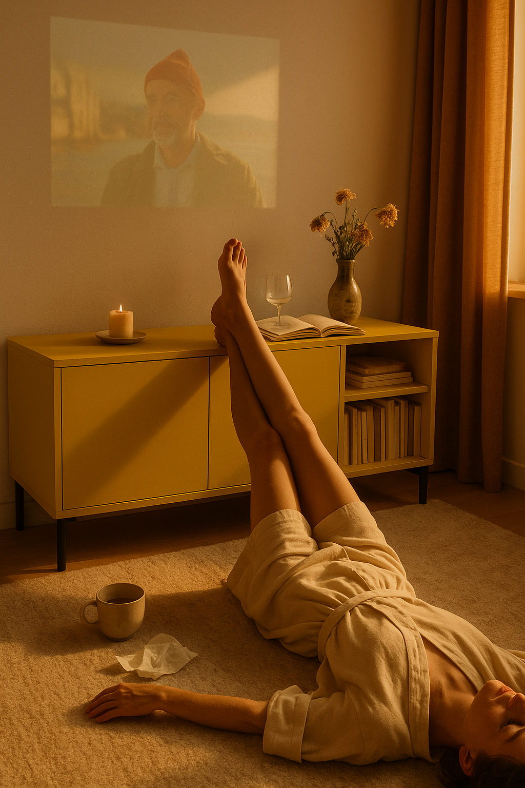 Mueble Tv Amarillo