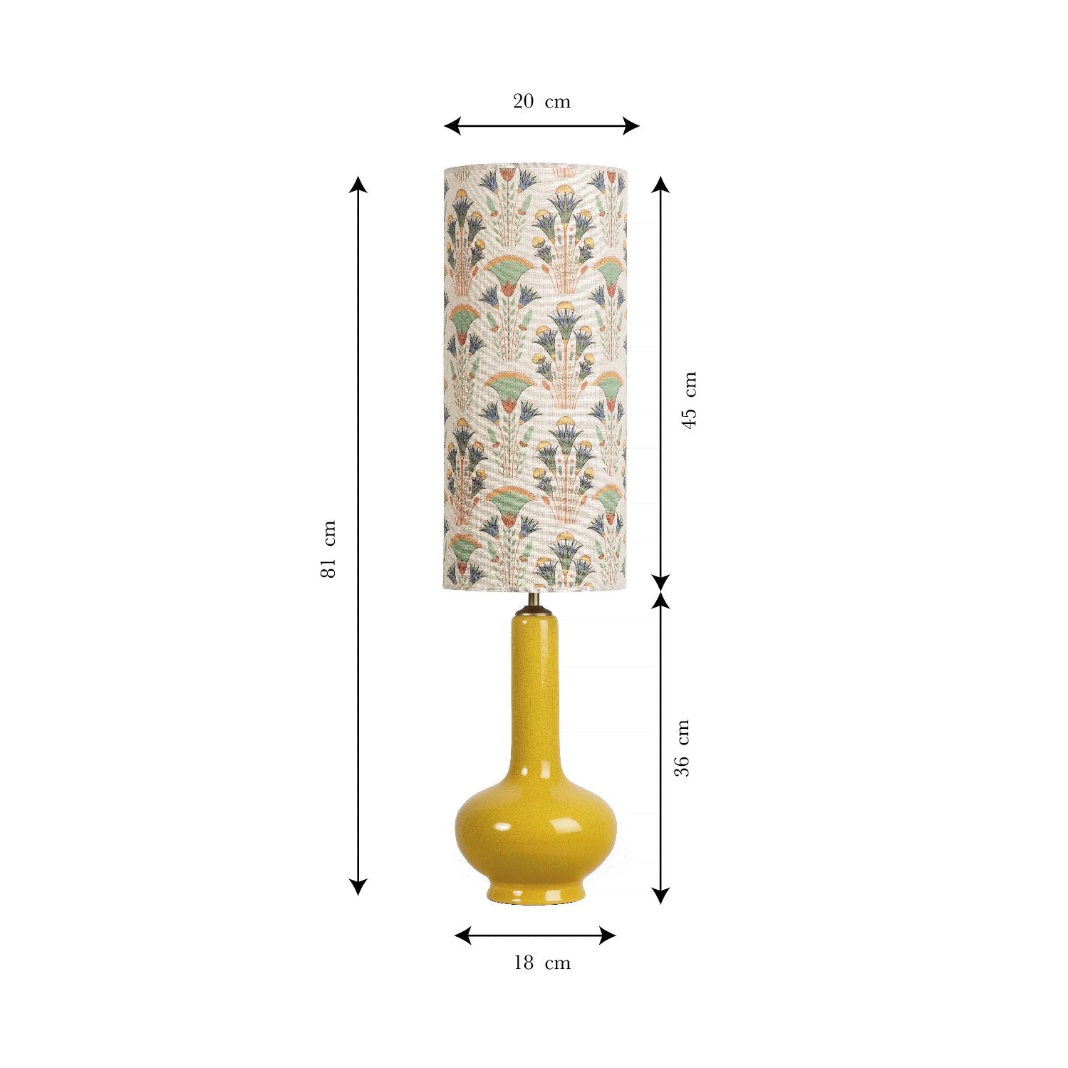 Yellow Ceramic Table Lamp