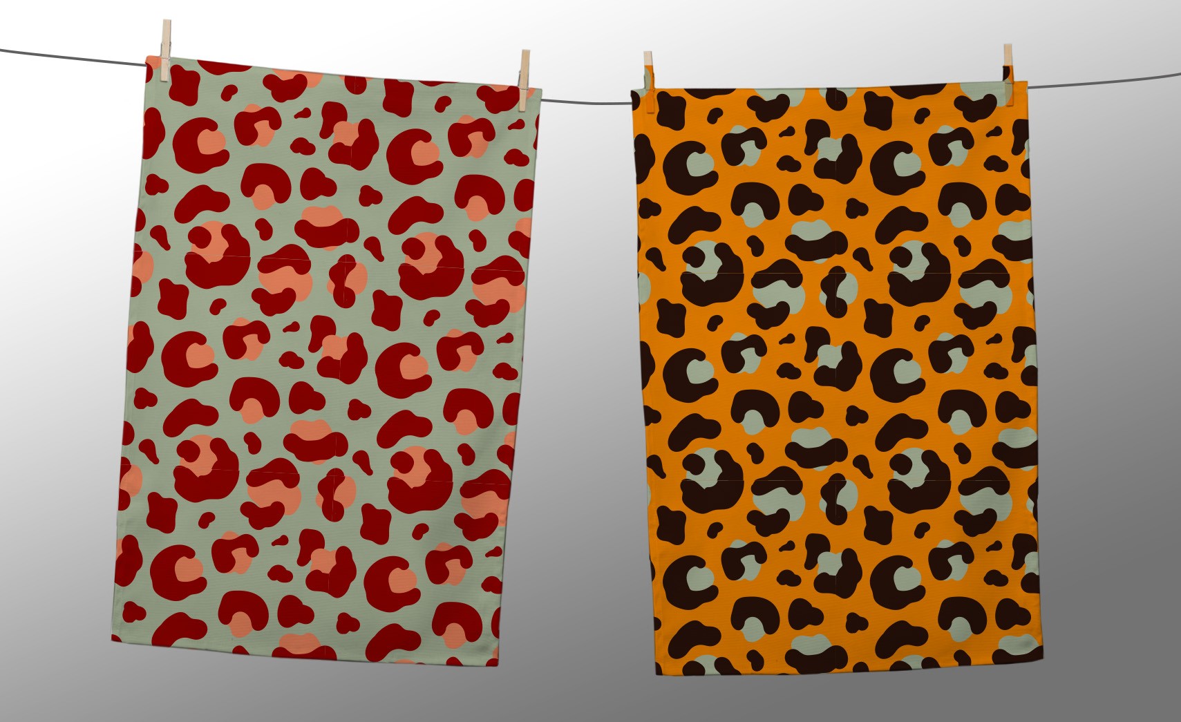 Set 2 Paos (Animal Print Blue Yellow)