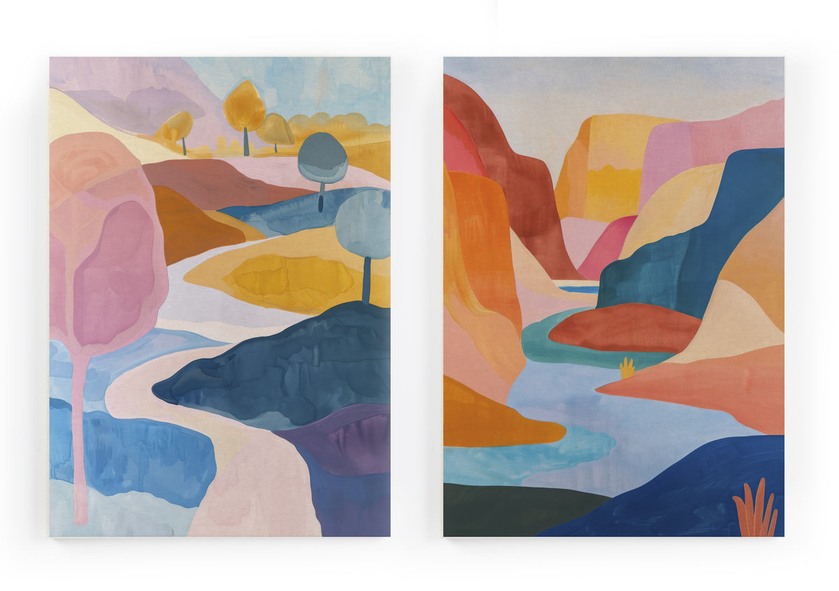 Set Lienzos (2)60x40 (LAKE)