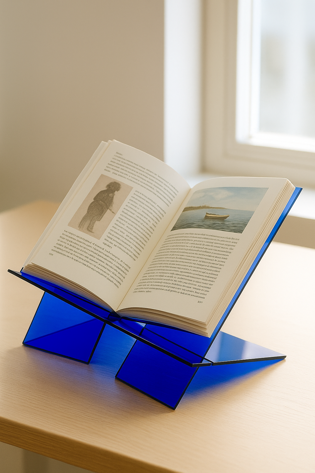 Support de livre Bleu