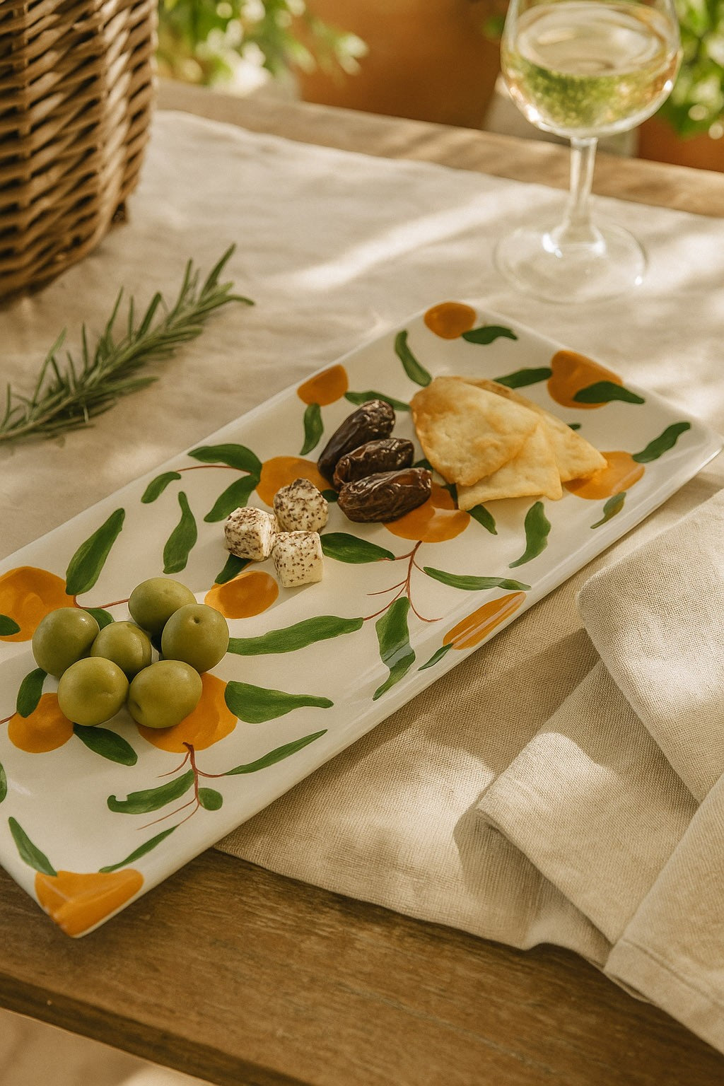 Plateau d'apéritifs à l'orange