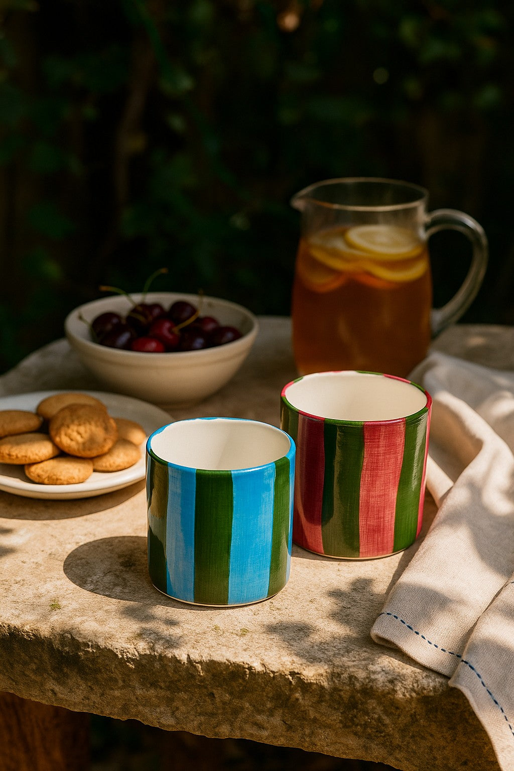Set tazas rayas Wine
