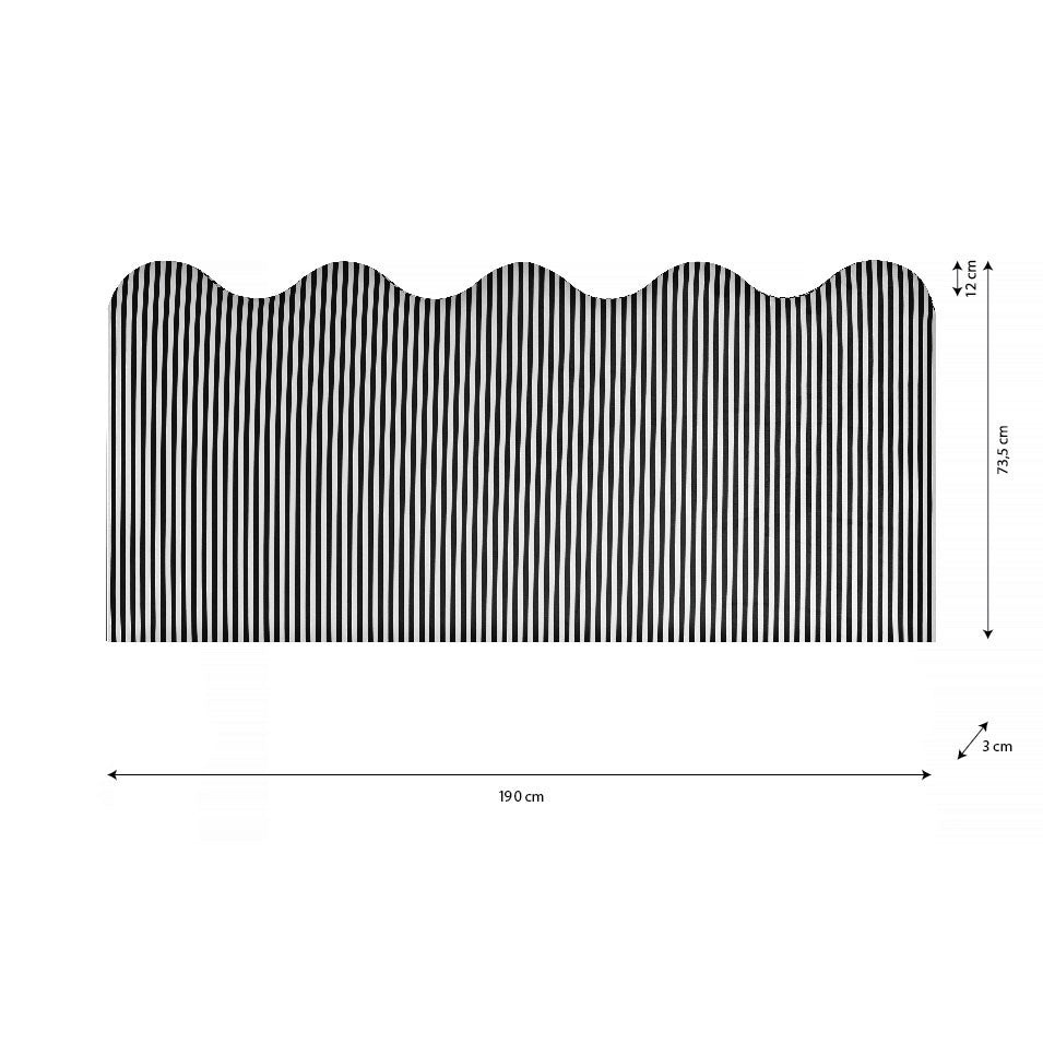 Headboard Wavy Stripes 180