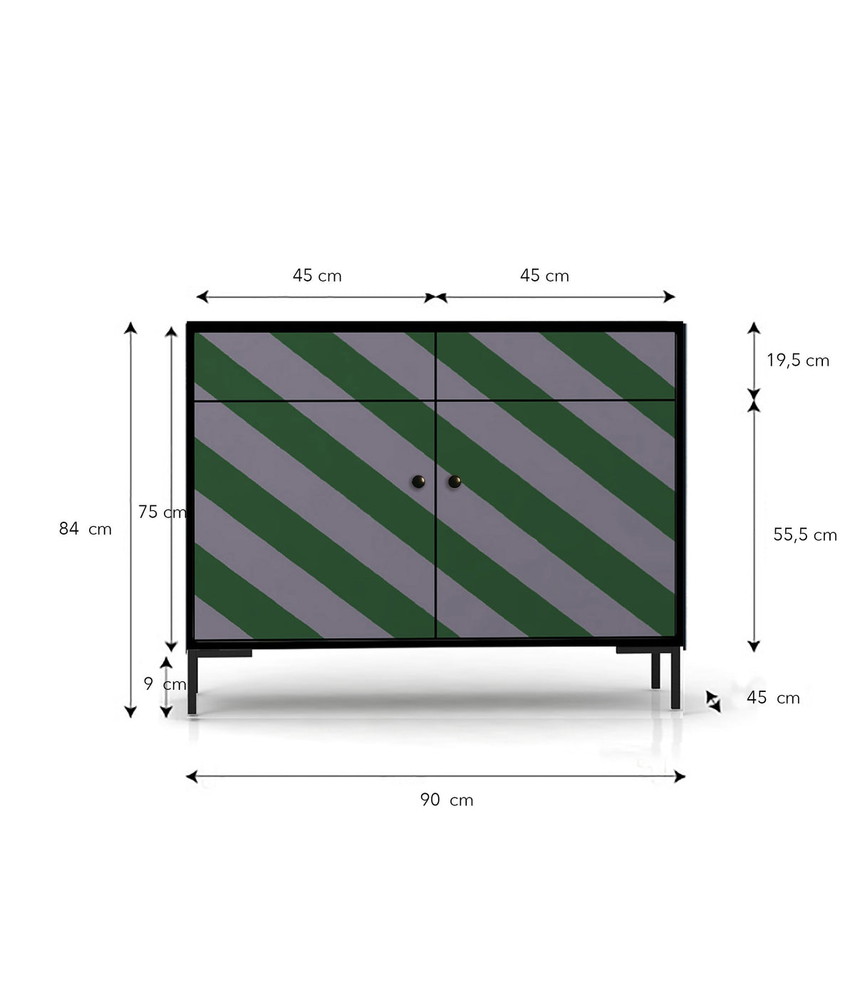 Comoda Alise Diagonal Mood Green