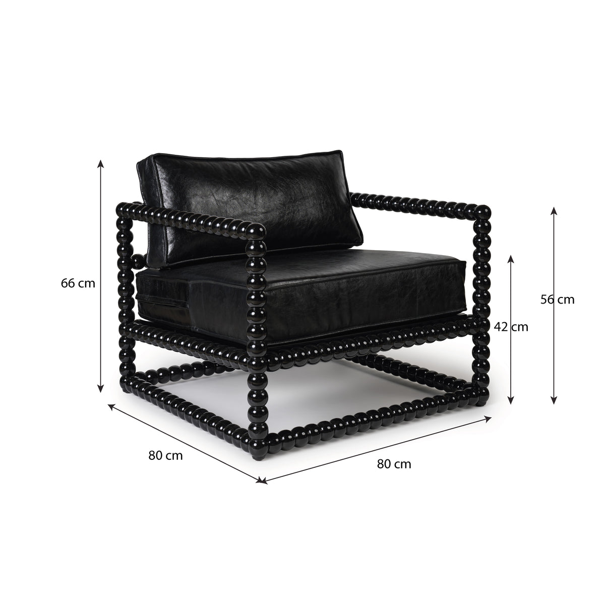 Sillón Buendía Cuero Negro