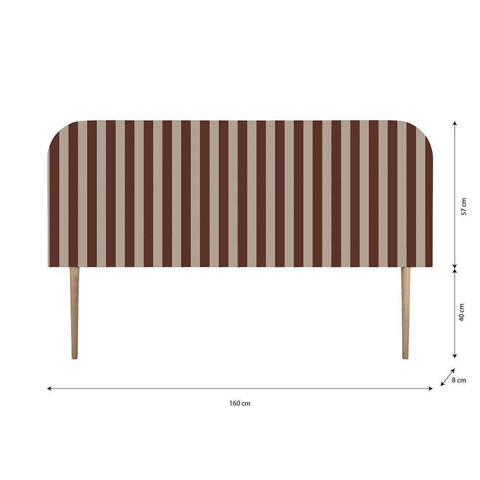 Cabecero Eddie Tapizado Terciopelo Cama 150cm Underwood