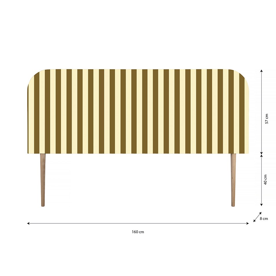 Cabecero Eddie Tapizado Terciopelo Cama 150cm Butter Toast