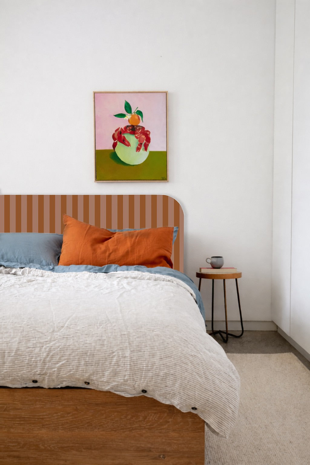 Cabecero Eddie Tapizado Terciopelo Cama 150cm Ginger-Mocha