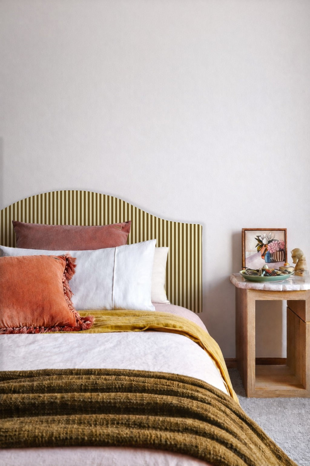 Cabecero Suzanne Tapizado Terciopelo Cama 150cm Butter Toast