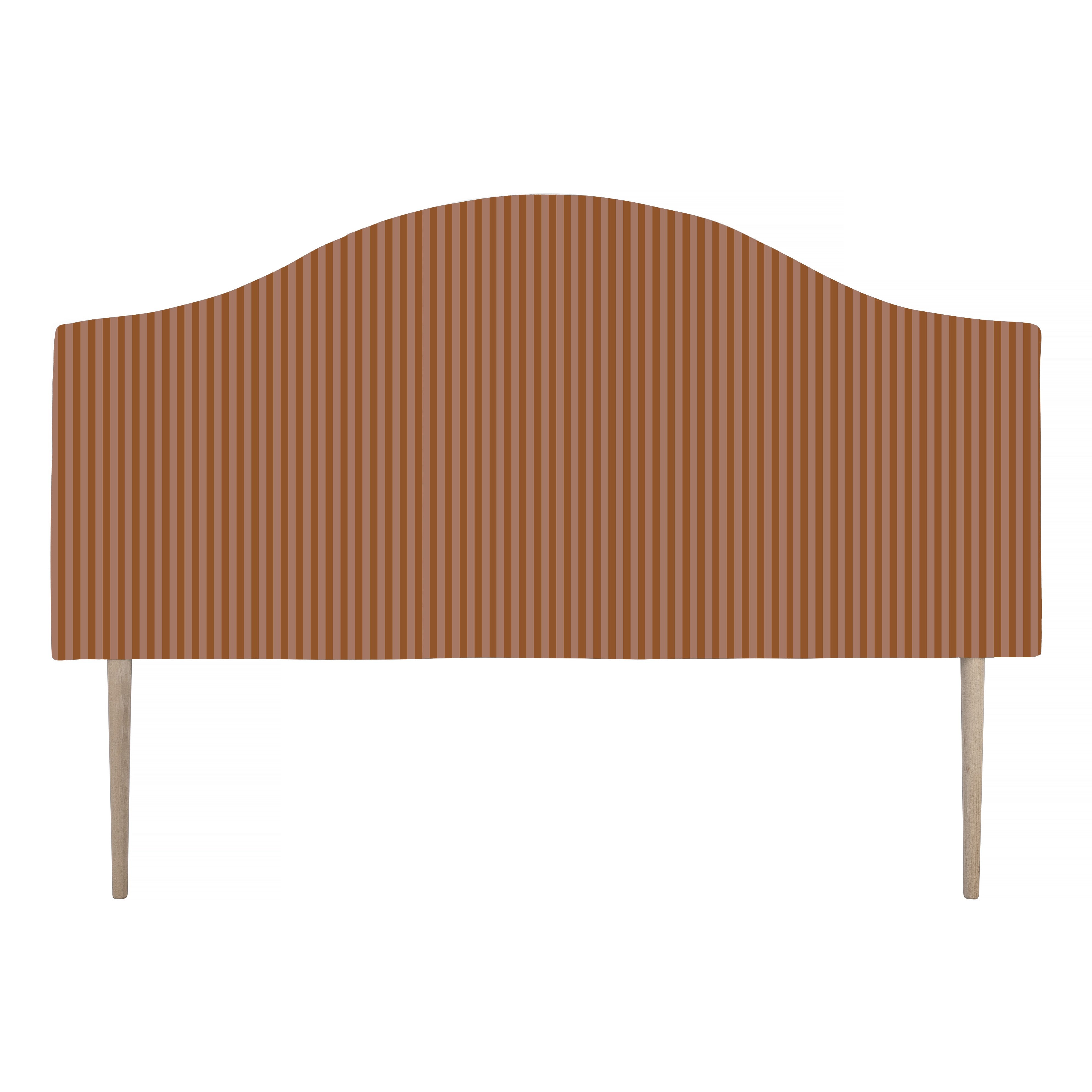 Suzanne Headboard Upholstered in Striped Velvet for 150cm Bed  Ginger-Mocha