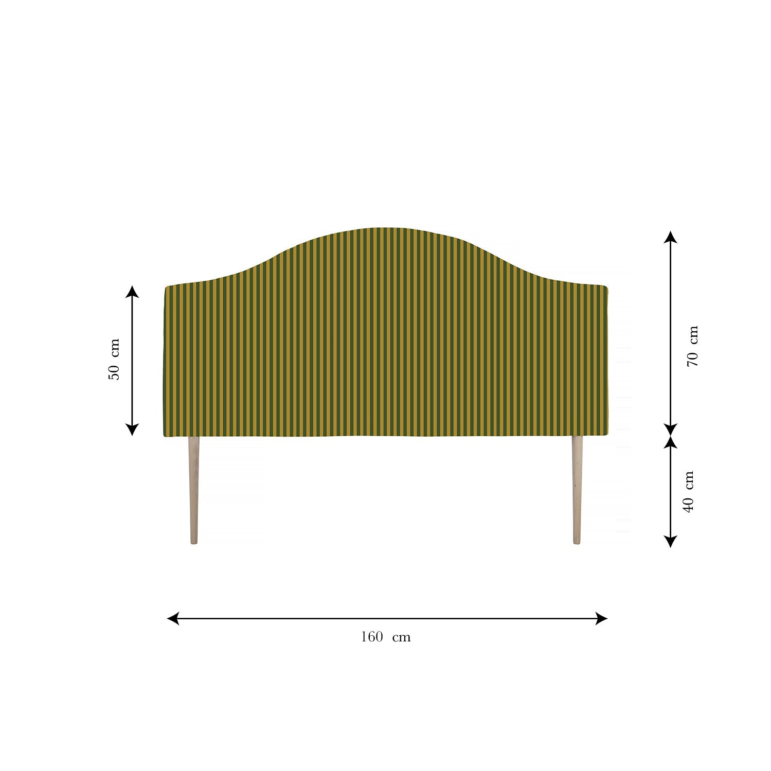 Cabecero Suzanne Tapizado Terciopelo Cama 150cm Pine-Wood