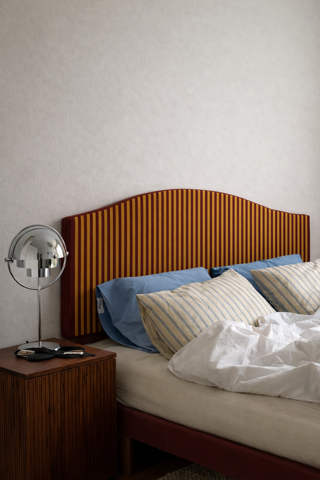 Cabecero Suzanne Tapizado Terciopelo Cama 150cm  Safron-Wine