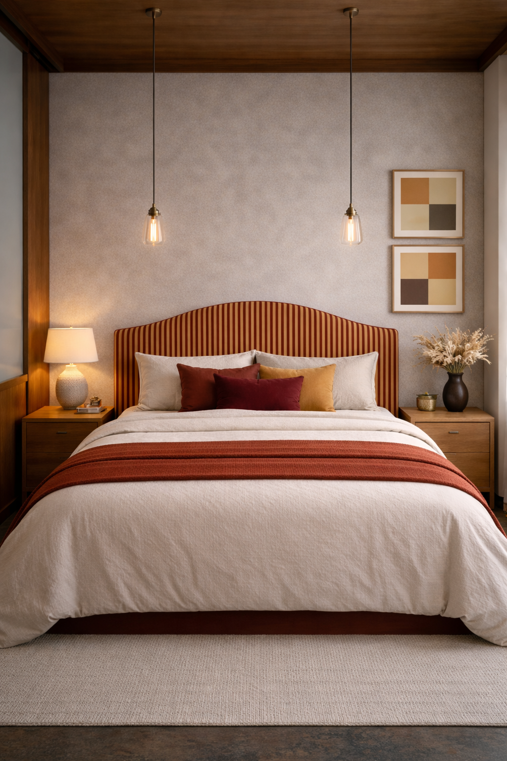 Cabecero Suzanne Tapizado Terciopelo Cama 150cm  Safron-Wine