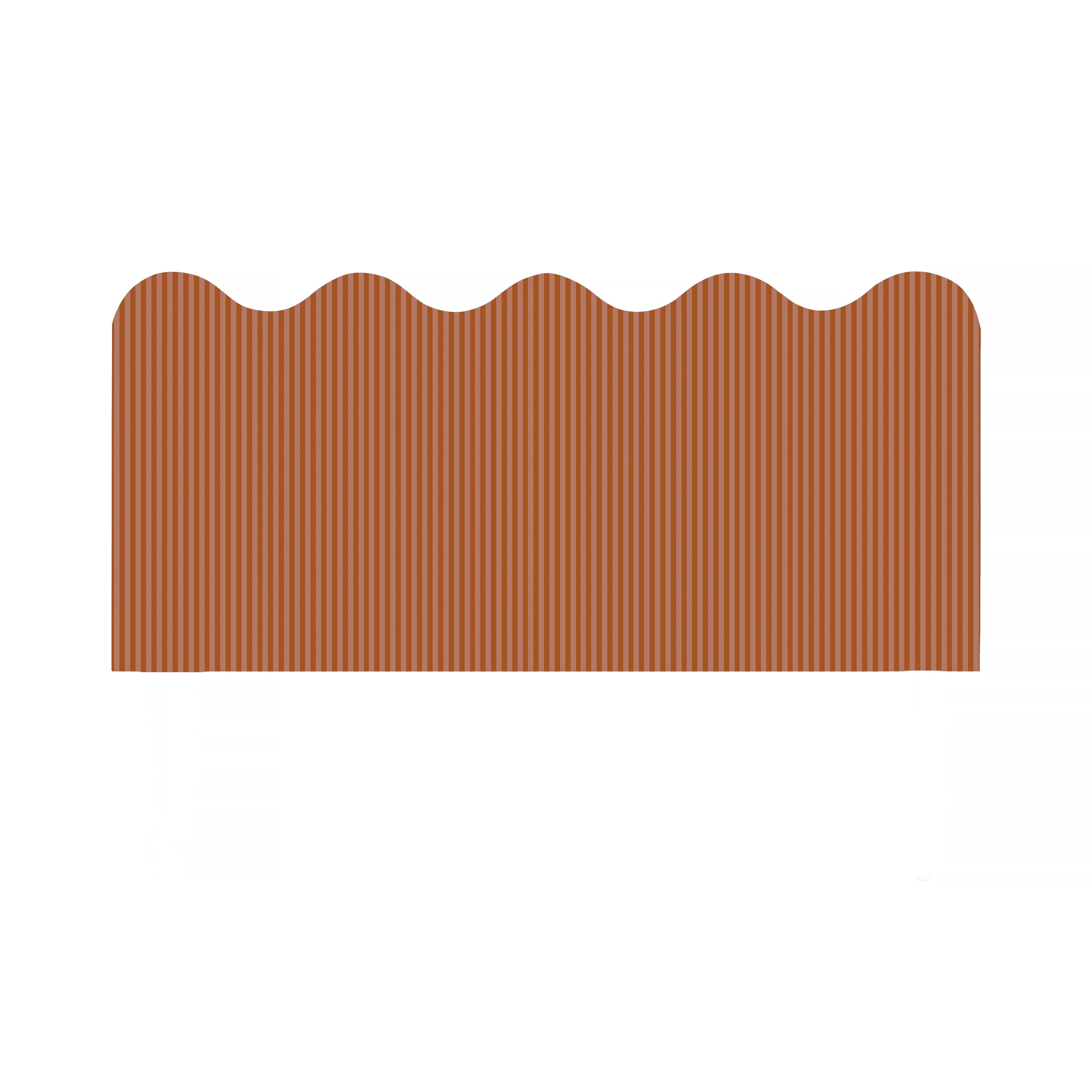 Cabecero Wavy Tapizado Terciopelo Cama 150cm Ginger-Mocha
