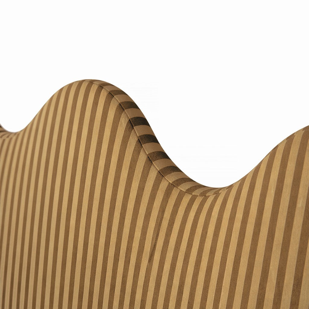 Cabecero Wavy Tapizado Terciopelo Cama 150cm  Gold-Toffee