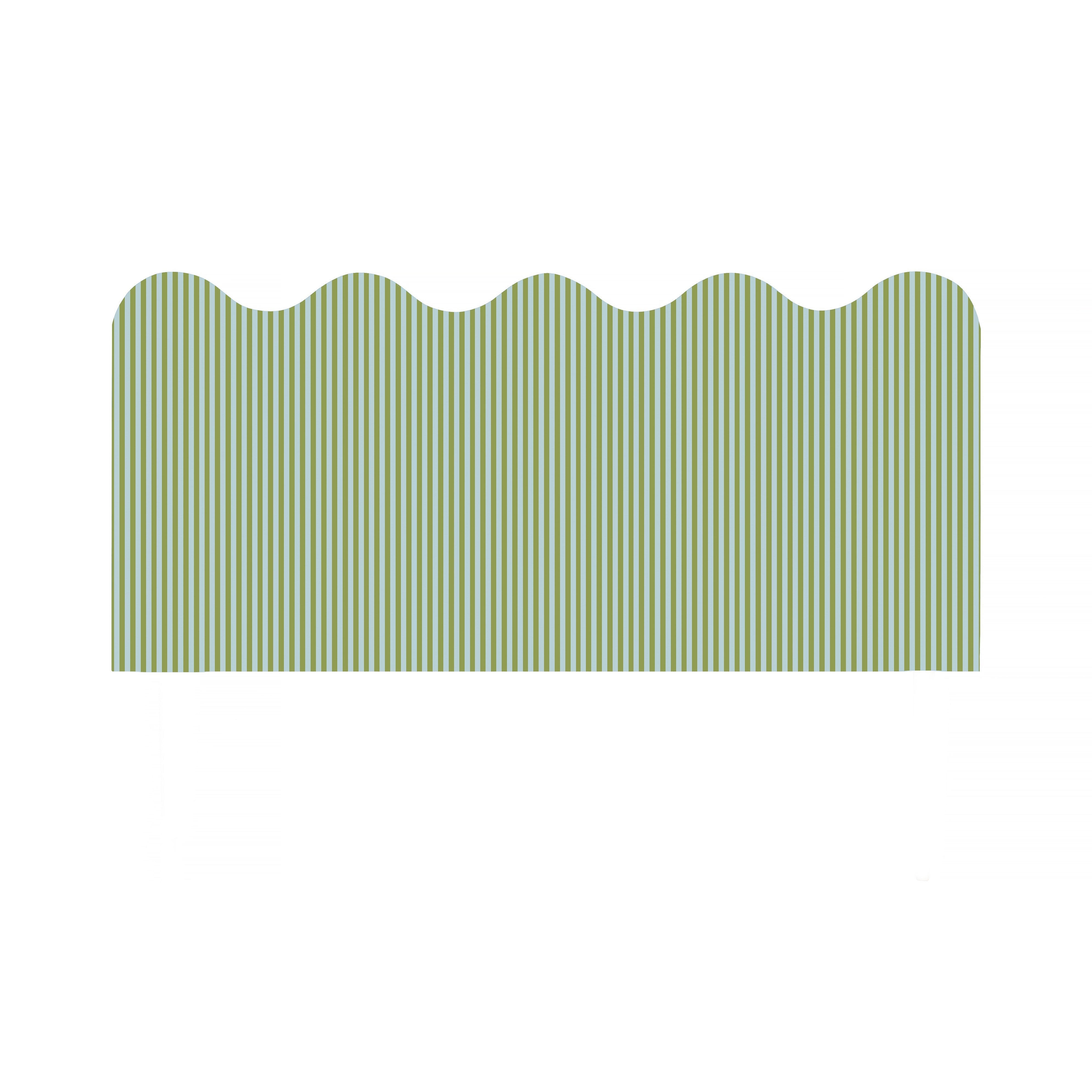 Cabecero Wavy Tapizado Terciopelo Cama 150cm  Green-Water