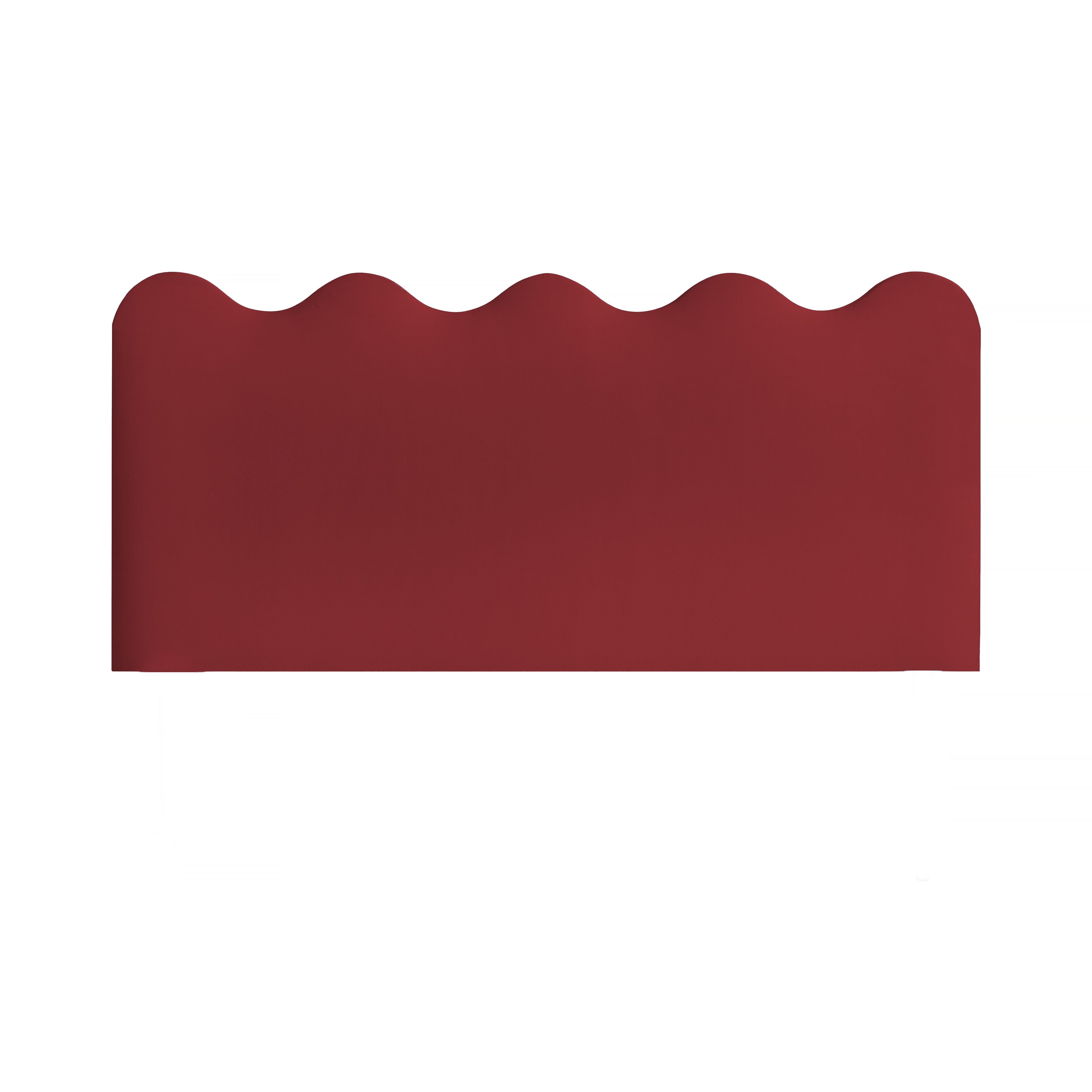 Cabecero Wavy Tapizado Terciopelo Cama 150cm Rosewood