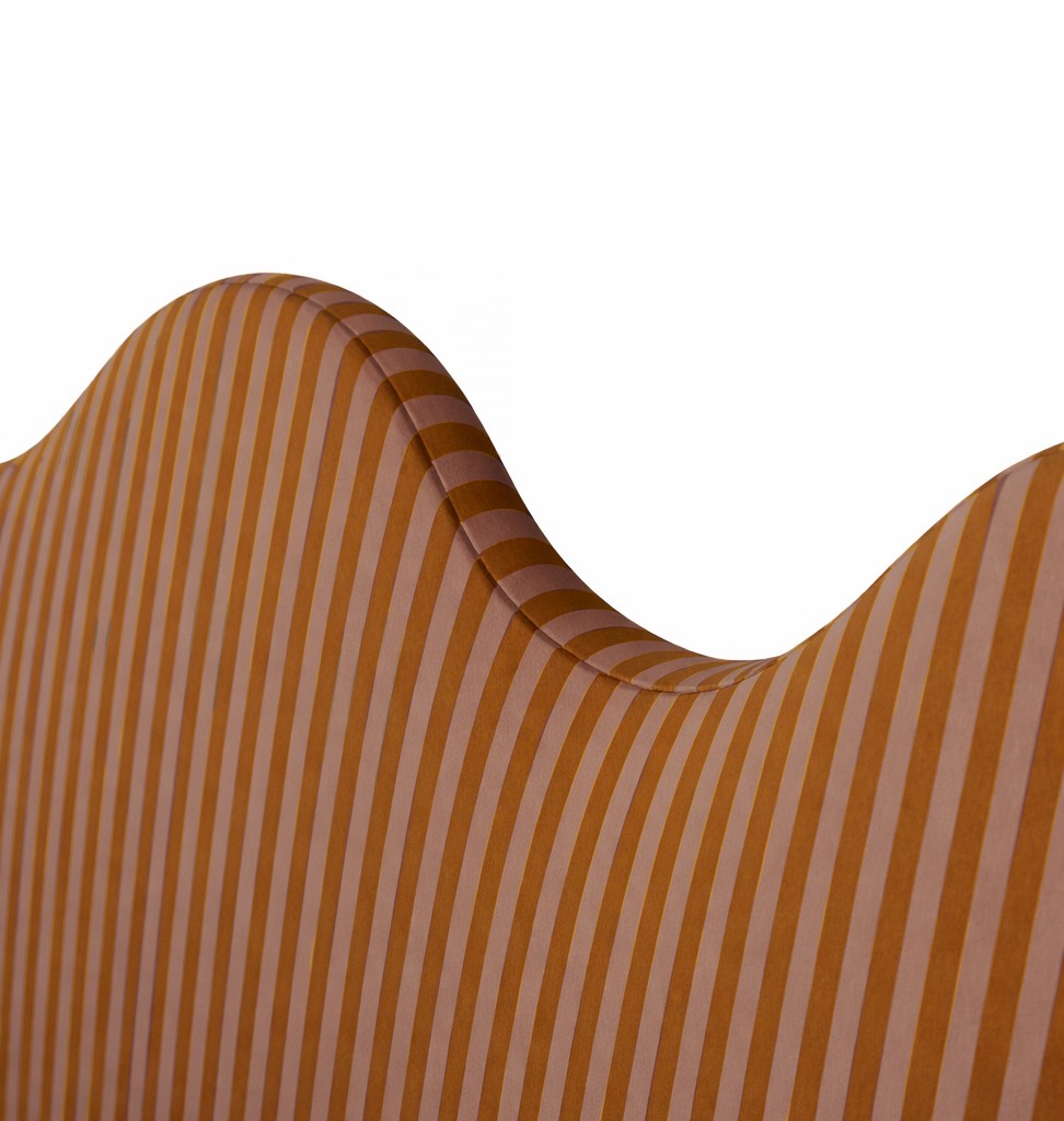 Cabecero Wavy Tapizado Terciopelo Cama 150cm Ginger-Mocha