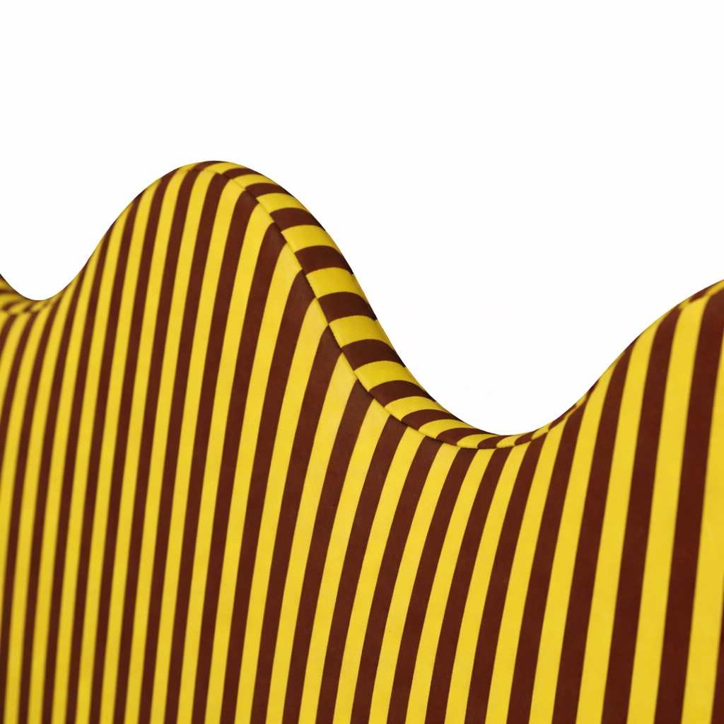 Cabecero Wavy Tapizado Terciopelo Cama 150cm  Safron-Wine