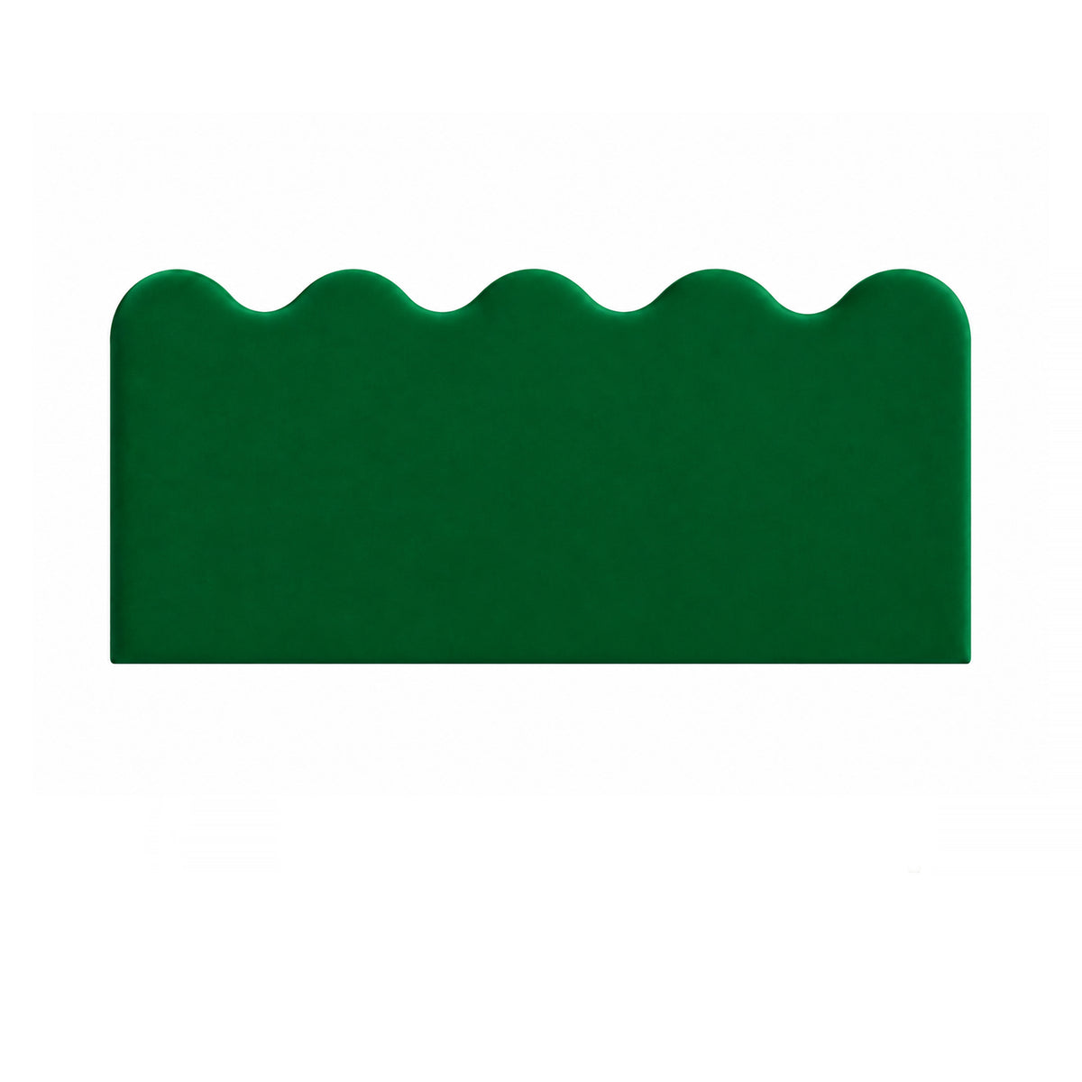 Cabecero Wavy Tapizado Terciopelo  Verde Esmeralda PRE-ORDER