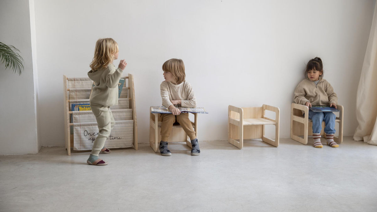 Set 3 Cube Chair estilo Montessori