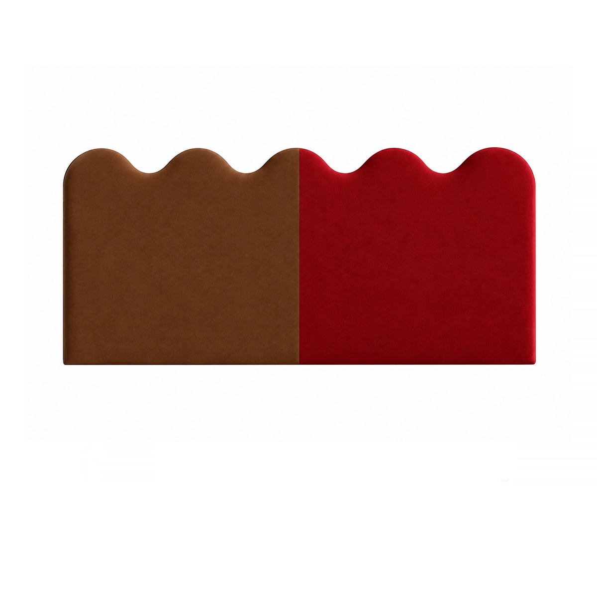 Cabecero Wavy Tapizado Terciopelo Duo Cocoa-Burgundy PRE-ORDER